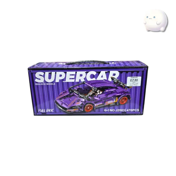 اسباببازی ساختنی سوپرکار بنفش J2003 | 470 قطعه | مناسب 6+