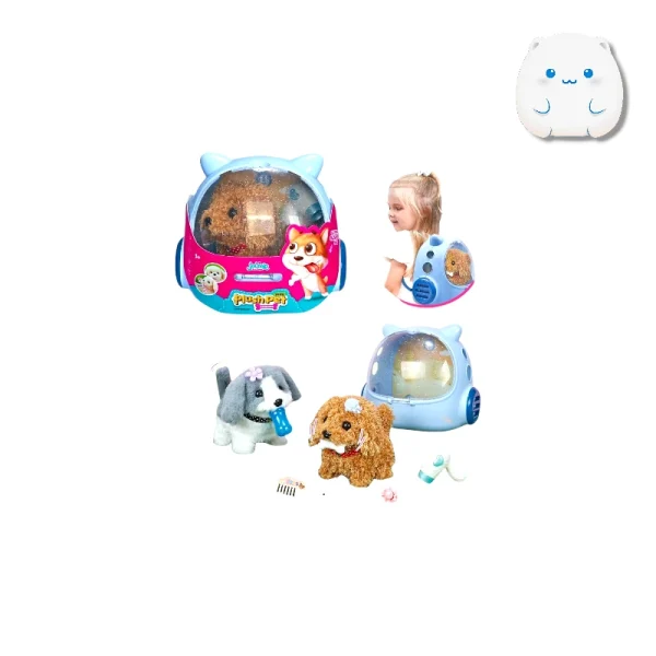 ست عروسک حیوان خانگی پشمالو (Plush Pet) با کولهپشتی و لوازم آرایش - مناسب 3+ سال