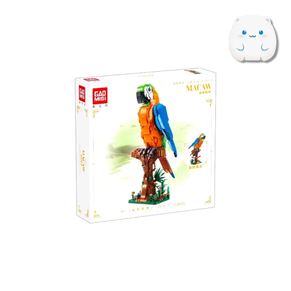 لگو ساختنی طوطی ماکائو (Macaw Parrot) برند Gaomisi - مدل دکوراتیو 1138