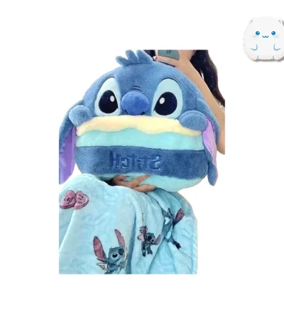 ست بالش و پتوی استیچ فانتزی آبی رنگ مخصوص کودک و نوجوان