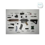 جعبه تفنگ اسباب بازی ژل بلستر الکتریکی سری M4 مدل AR15 با قابلیت شلیک رگباری