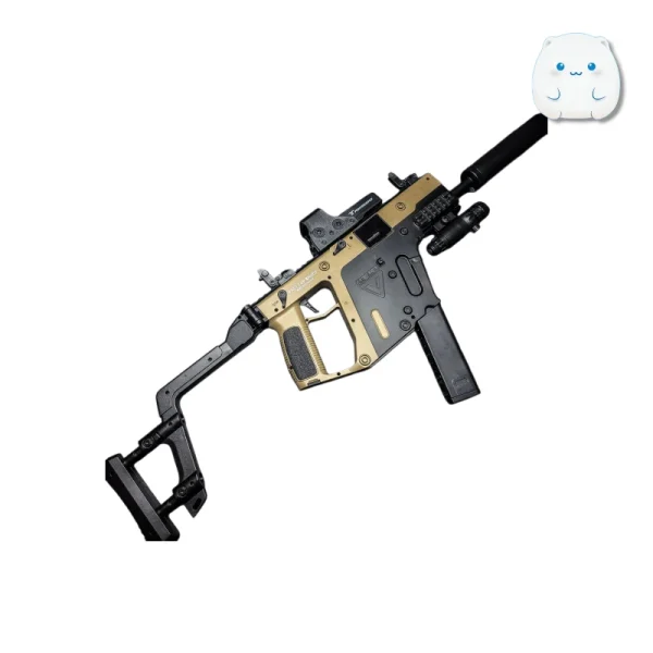 اسلحه Kriss Vector رنگ طلایی و مشکی با صداخفهکن و دوربین تهاجمی