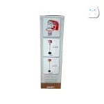 ست اسباب‌بازی بسکتبال کودک دارای پایه سرخود، تخته، تور و توپ مخصوص در حال بازی دو کودک