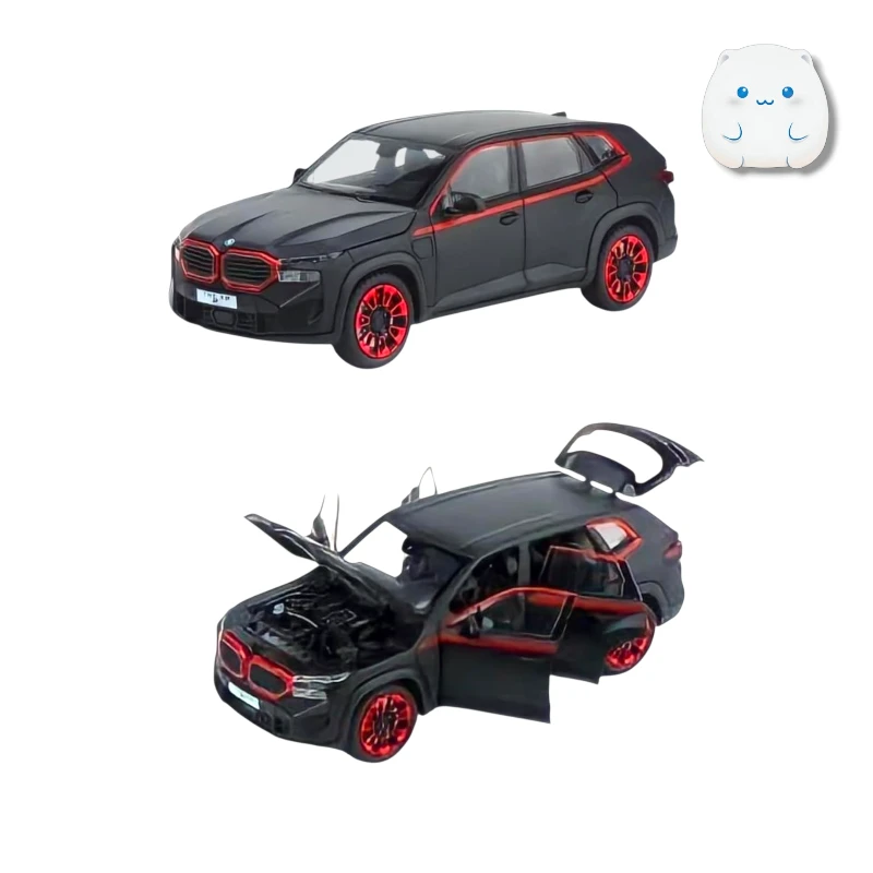 618eYIddxSL-Photoroom (1) ماکت ماشین BMW XM مشکی با درهای بازشو و جزئیات داخل کابین