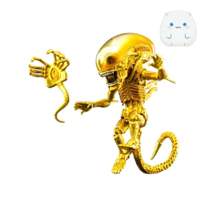 فیگور کلکسیونی طلایی شخصیت Alien زنومورف برند Herocross با بدنه متالیک و جعبه اصلی