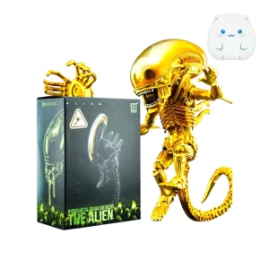 فیگور کلکسیونی طلایی شخصیت Alien زنومورف برند Herocross با بدنه متالیک و جعبه اصلی