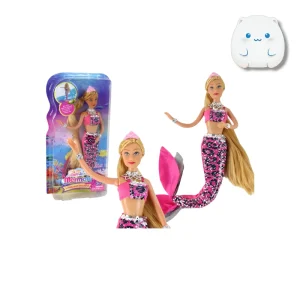  عروسک دم پولکی دفا لوسی، خرید باربی پری دریایی، قیمت عروسک Defa Lucy Mermaid، اسباب‌بازی دخترانه فانتزی، عروسک با قابلیت تغییر رنگ دم.