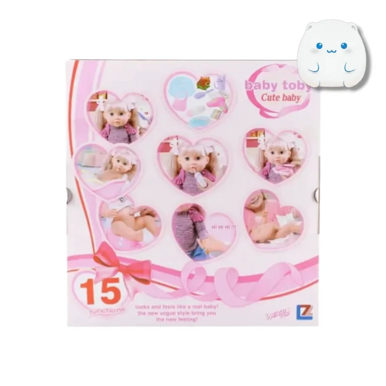 خرید عروسک نوزاد واقعی، قیمت Baby Toby مدل ۱۵ کاره، عروسک دخترانه موزیکال، ست کامل عروسک نوزاد با لوازم، عروسک با قابلیت دستشویی کردن.
