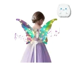 خرید بال فرشته چراغ‌دار، بال‌های جادویی Flying Wings، اکسسوری لباس فرشته، هدیه دخترانه رویایی، بال متحرک موزیکال.