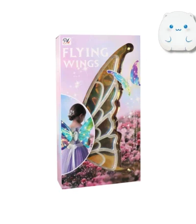 خرید بال فرشته چراغ‌دار، بال‌های جادویی Flying Wings، اکسسوری لباس فرشته، هدیه دخترانه رویایی، بال متحرک موزیکال.