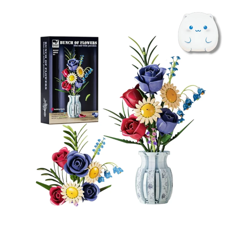 Remocguys-Flower-Bouquet-Building-Set-Roses-Sunflowers-with-Vase-Compatible-with-Lego-787Pcs_1005c0ed-ad13-4a36-b083-6582bc9933a4-Photoroom لگو دسته گل