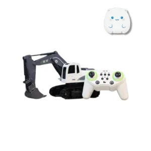 اسباب بازی بیل مکانیکی کنترلی حرفه ای سفید و خاکستری با بازوی فلزی و ریموت کنترل خلبانی پیشرفته 2.4 گیگاهرتز