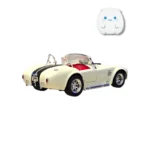 ماکت ماشین فلزی کلاسیک شلبی کبرا (Shelby Cobra 427) مقیاس ۱/۲۴ (عقب‌کش، موزیکال و چراغ‌دار)
